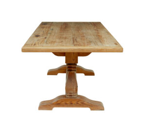 19th Century Carved Pine Refectory Dining Table — thumbnail 10