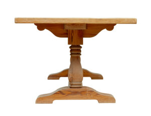 19th Century Carved Pine Refectory Dining Table — thumbnail 9