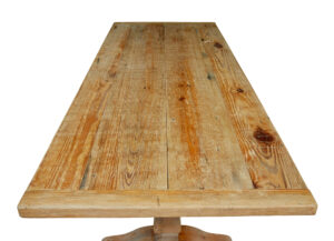 19th Century Carved Pine Refectory Dining Table — thumbnail 8