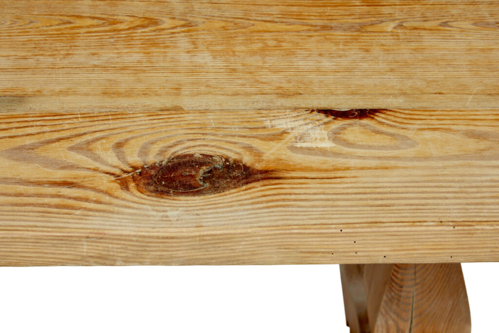 19th Century Carved Pine Refectory Dining Table — image 5