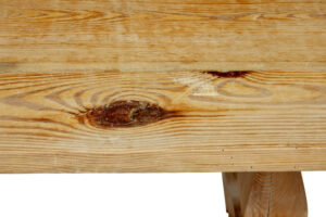 19th Century Carved Pine Refectory Dining Table — thumbnail 5