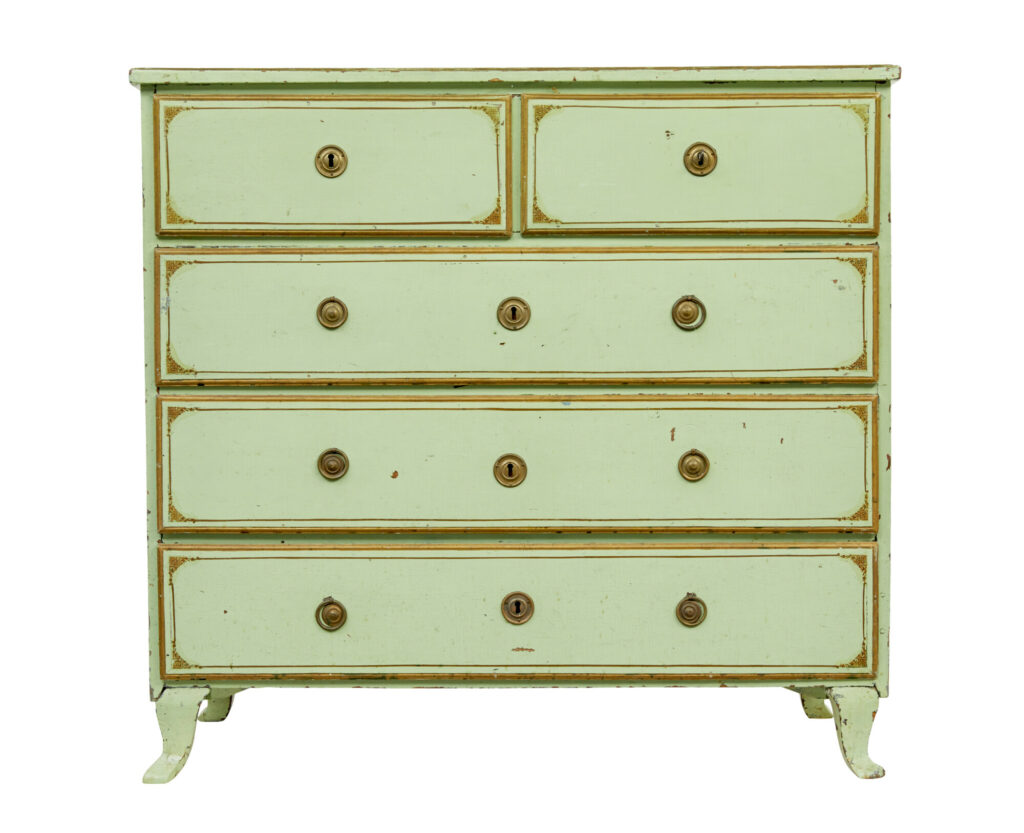 19th Century Swedish Painted Pine Chest of Drawers — image 6