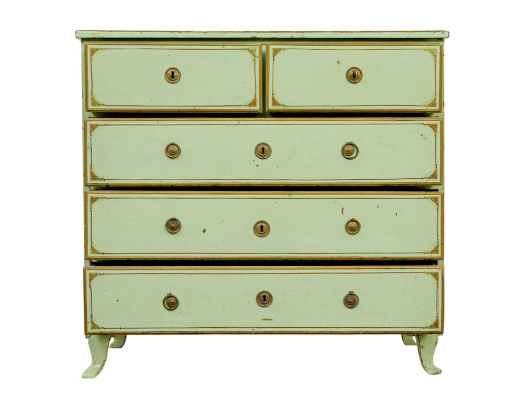19th Century Swedish Painted Pine Chest of Drawers — image 5