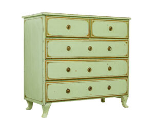19TH CENTURY SWEDISH PAINTED PINE CHEST OF DRAWERS