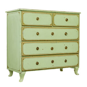 19TH CENTURY SWEDISH PAINTED PINE CHEST OF DRAWERS