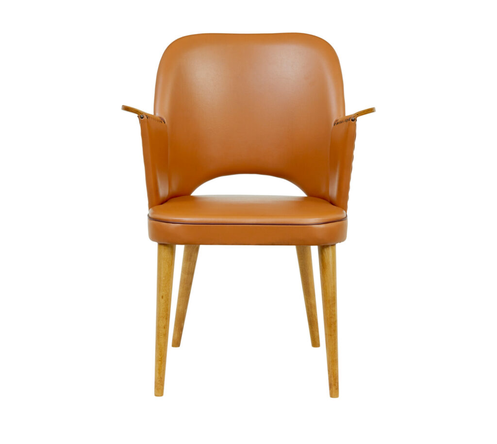 Mid Century Swedish Leather Desk Armchair