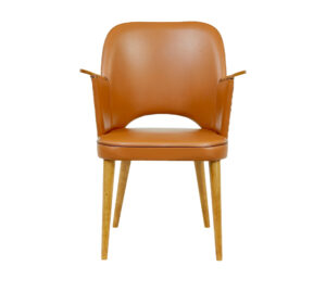 MID CENTURY SWEDISH LEATHER DESK ARMCHAIR