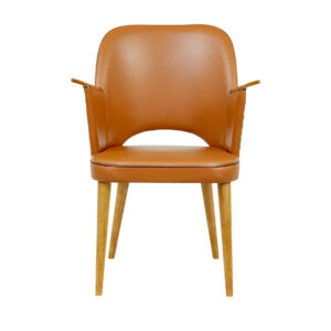 MID CENTURY SWEDISH LEATHER DESK ARMCHAIR