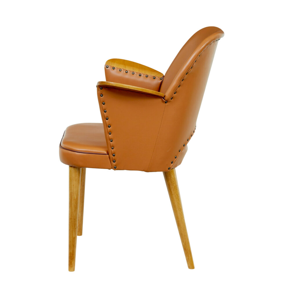 Mid Century Swedish Leather Desk Armchair — image 7