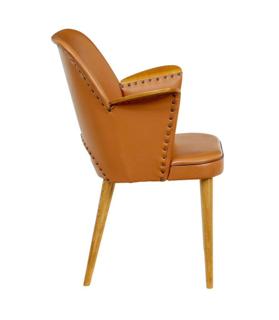 Mid Century Swedish Leather Desk Armchair — image 6
