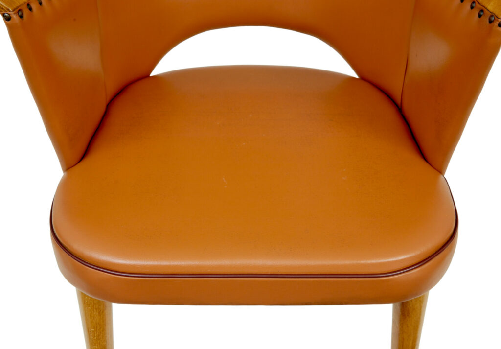 Mid Century Swedish Leather Desk Armchair — image 3