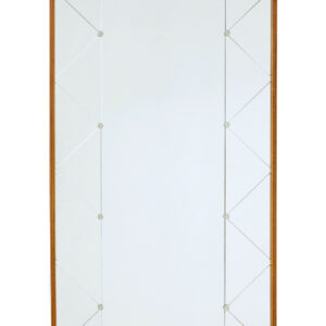 LARGE SWEDISH MID CENTURY HARLEQUIN MIRROR