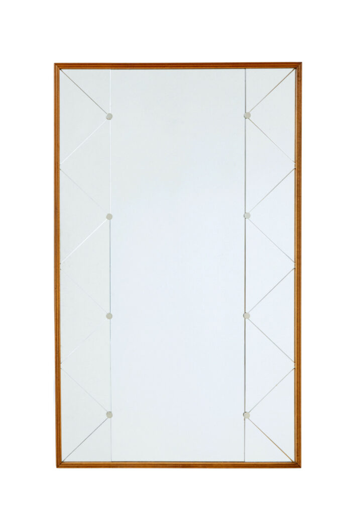 Large Swedish Mid Century Harlequin Mirror