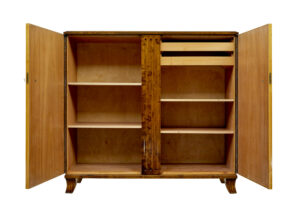 Scandinavian Art Deco Elm and Birch Inlaid Cabinet — thumbnail 9