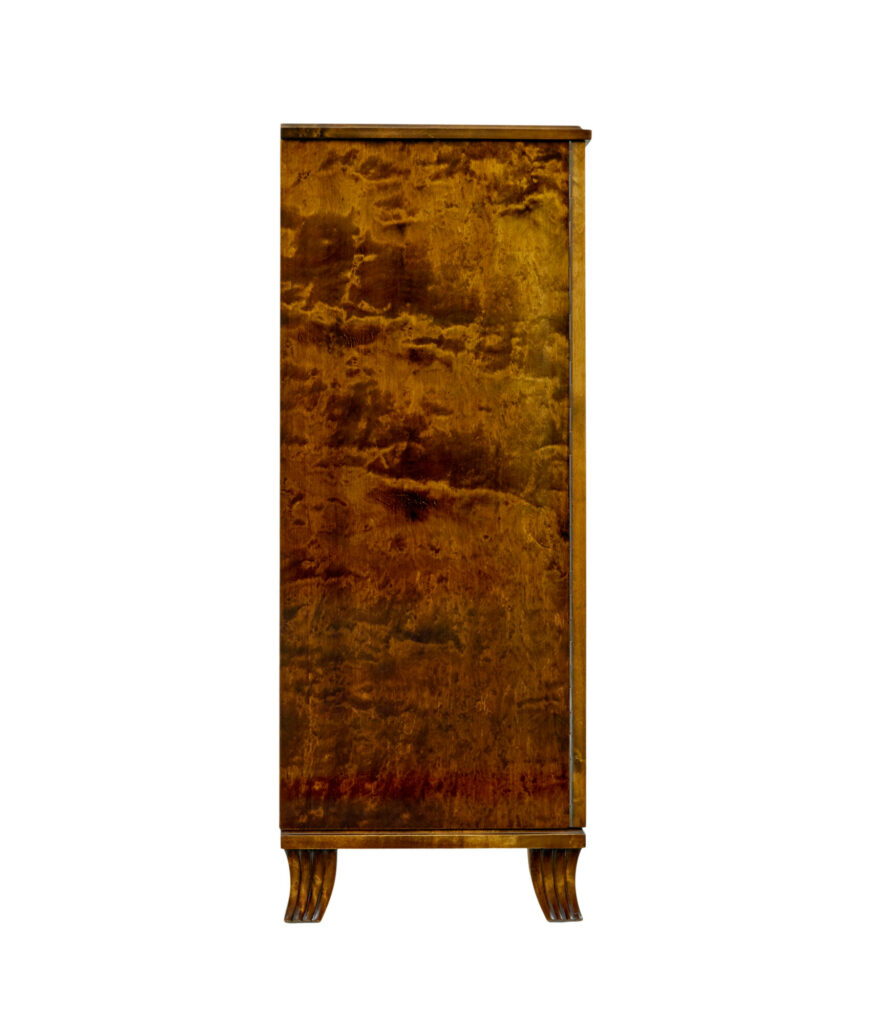 Scandinavian Art Deco Elm and Birch Inlaid Cabinet — image 8