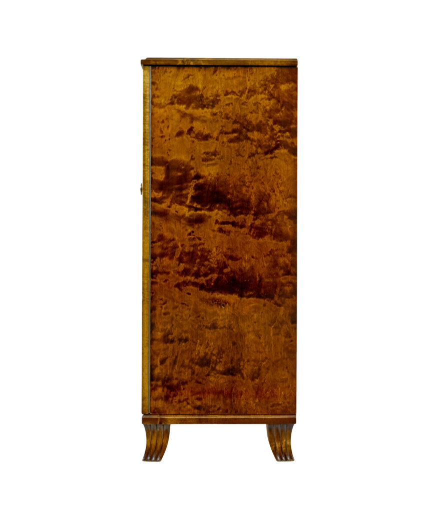 Scandinavian Art Deco Elm and Birch Inlaid Cabinet — image 6