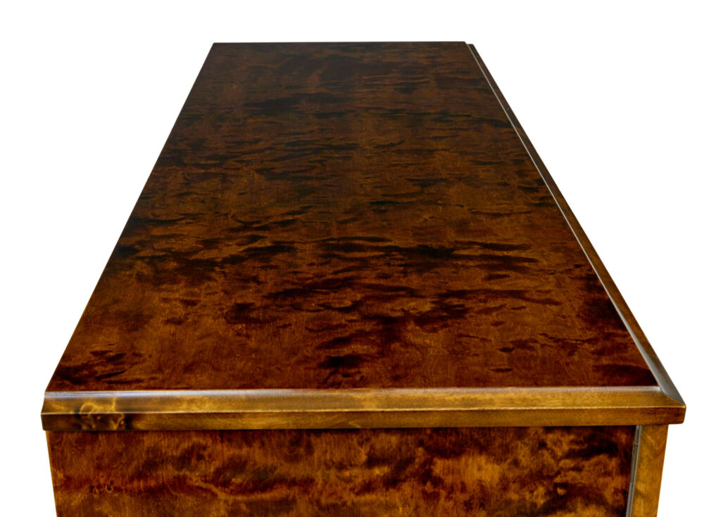 Scandinavian Art Deco Elm and Birch Inlaid Cabinet — image 4