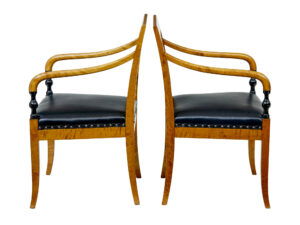 Pair of Period Art Deco Scandinavian Birch Armchairs — thumbnail 7