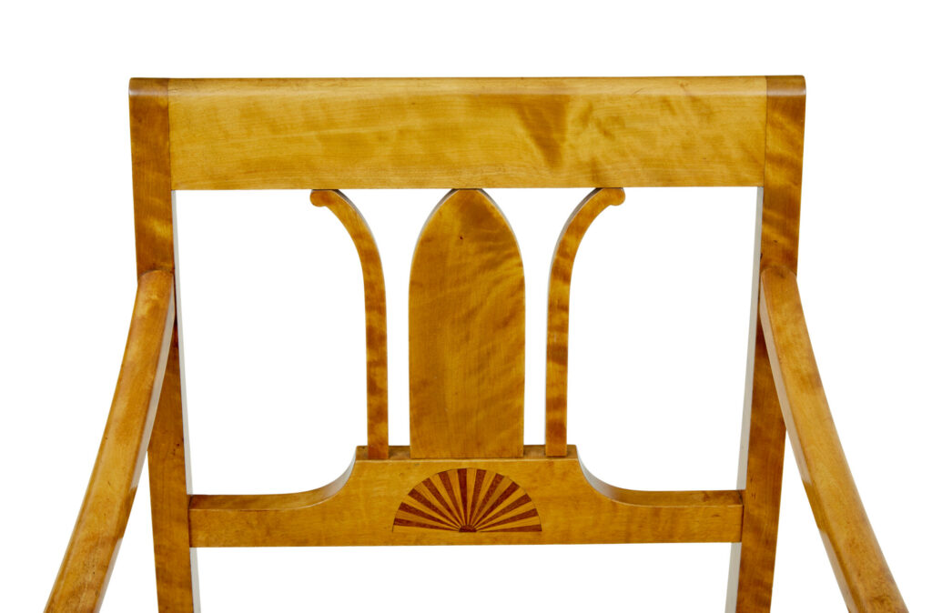 Pair of Period Art Deco Scandinavian Birch Armchairs — image 4