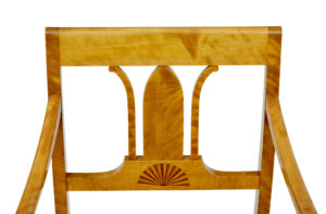 Pair of Period Art Deco Scandinavian Birch Armchairs — thumbnail 4
