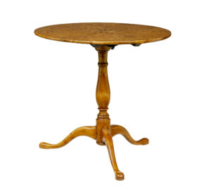 SWEDISH MID 19TH CENTURY INLAID BURR BIRCH OCCASIONAL TABLE