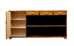 Mid Century Swedish Birch and Elm Low Open Bookcase — thumbnail 8