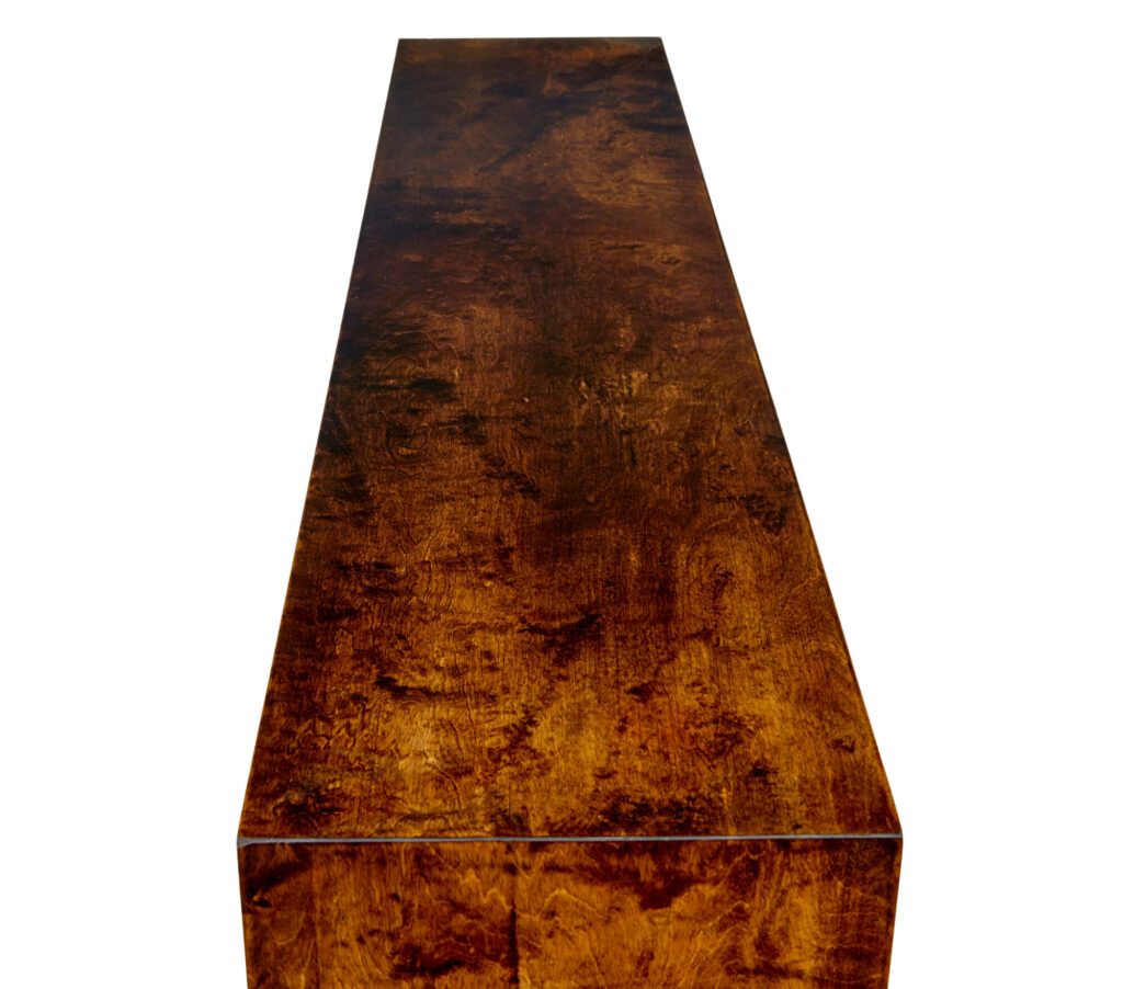 Mid Century Swedish Birch and Elm Low Open Bookcase — image 4