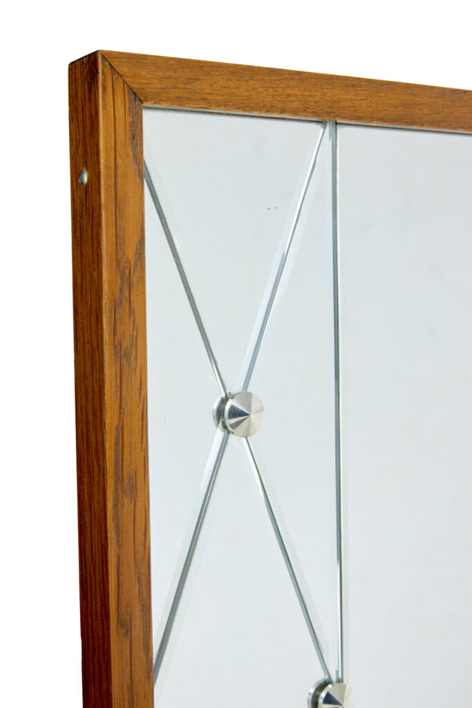 Mid Century Scandinavian Segmented Wall Mirror by G&T — image 3