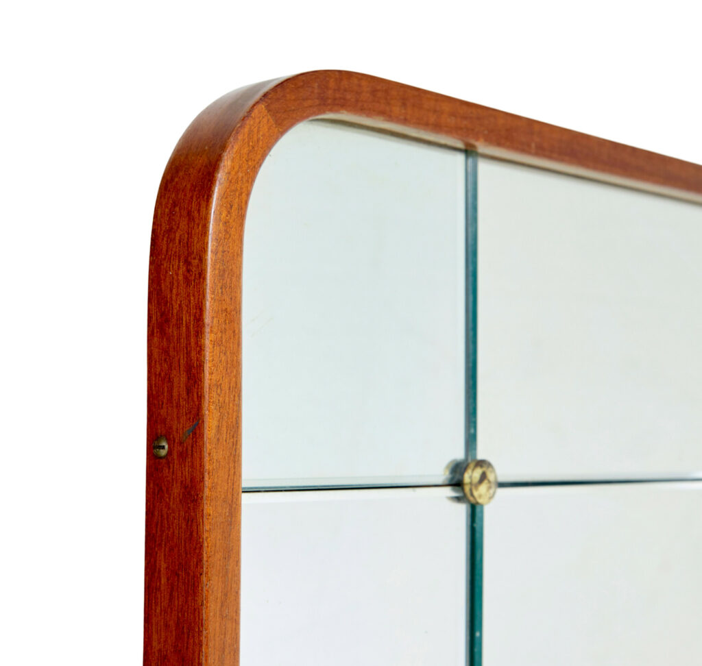 Swedish Mid Century Shaped and Segmented Wall Mirror — image 4