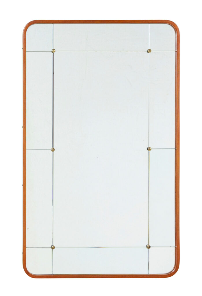 Swedish Mid Century Shaped and Segmented Wall Mirror