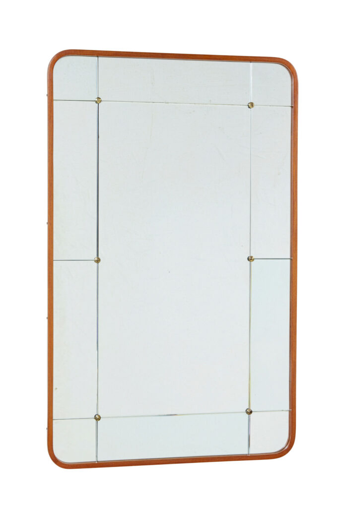 Swedish Mid Century Shaped and Segmented Wall Mirror — image 3
