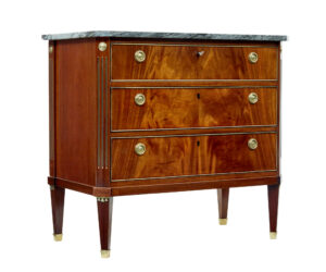 Early 20th Century Directoire Revival Marble Top Chest of Drawers — thumbnail 1