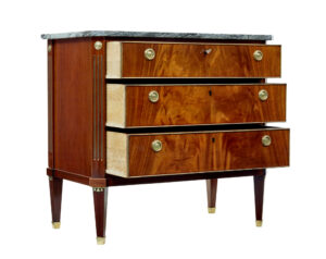 Early 20th Century Directoire Revival Marble Top Chest of Drawers — thumbnail 8