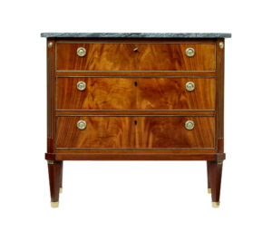 Early 20th Century Directoire Revival Marble Top Chest of Drawers — thumbnail 7