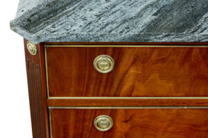 Early 20th Century Directoire Revival Marble Top Chest of Drawers — thumbnail 2