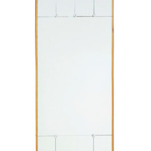 MID CENTURY SCANDINAVIAN PORTRAIT BEECH FRAMED MIRROR