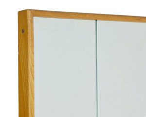 Mid Century Scandinavian Portrait Beech Framed Mirror — thumbnail 3