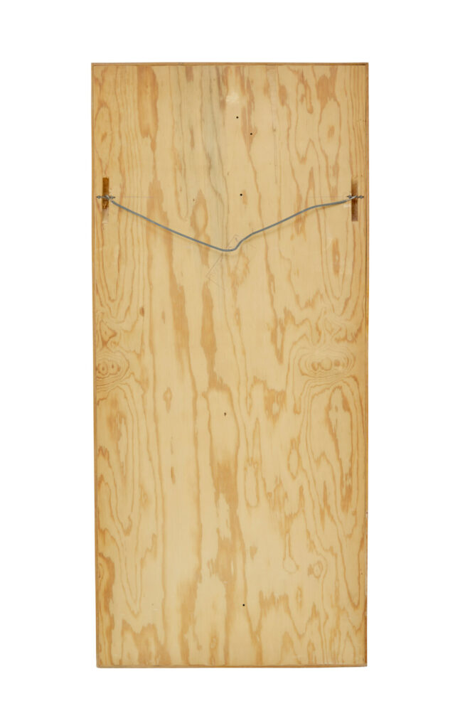 Mid Century Scandinavian Portrait Beech Framed Mirror — image 2