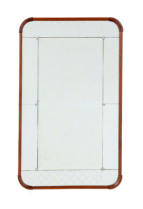 Swedish Mid Century Shaped and Etched Mirror by Glas & Tra — thumbnail 1