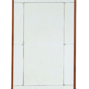 SWEDISH MID CENTURY SHAPED AND ETCHED MIRROR BY GLAS & TRA