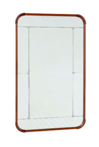 Swedish Mid Century Shaped and Etched Mirror by Glas & Tra — thumbnail 2