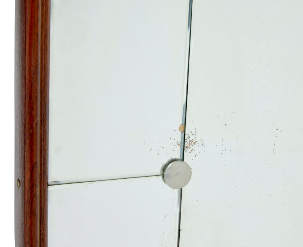 Swedish Mid Century Shaped and Etched Mirror by Glas & Tra — image 5