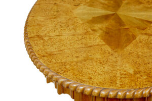 19th Century Swedish Oval Burr Birch Occasional Table — thumbnail 7
