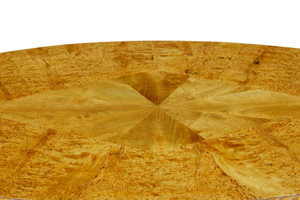 19th Century Swedish Oval Burr Birch Occasional Table — image 6
