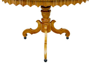 19th Century Swedish Oval Burr Birch Occasional Table — thumbnail 4