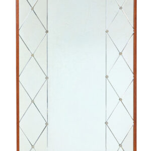 LARGE MID CENTURY HARLEQUIN WALL MIRROR BY G&T