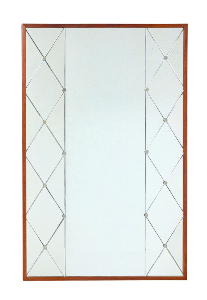 Large Mid Century Harlequin Wall Mirror by G&T