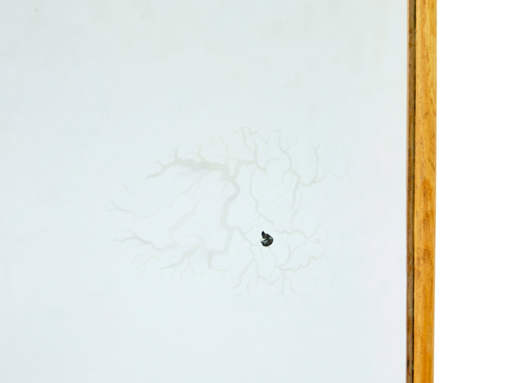 Mid Century Swedish Segmented Mirror in Beech Frame — image 3
