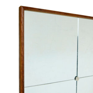 Oak Framed Mid Century Scandinavian Segmented Wall Mirror — thumbnail 4