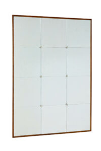 Oak Framed Mid Century Scandinavian Segmented Wall Mirror — thumbnail 2